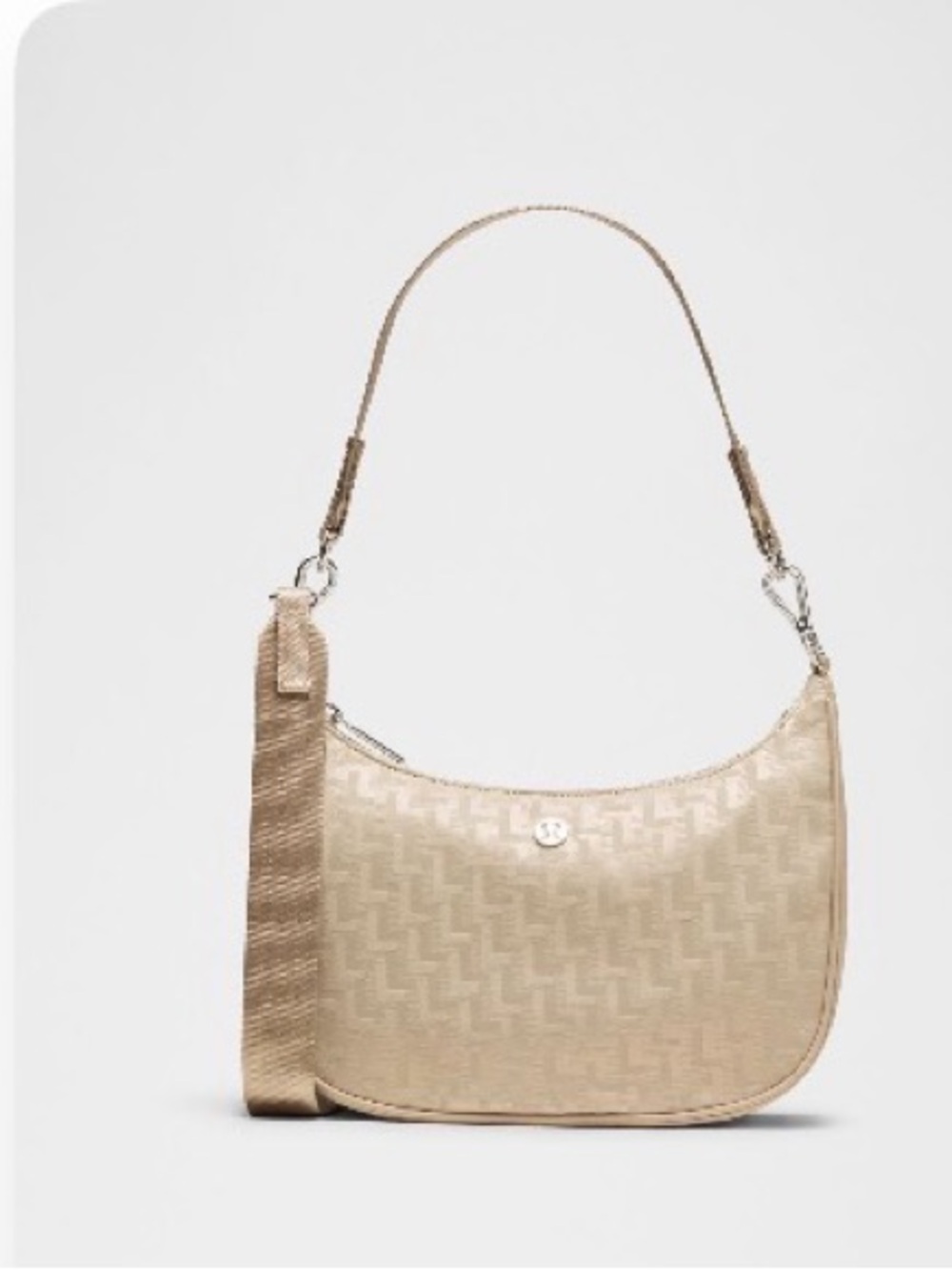 lululemon athletica Tan Chevron Jacquard Shoulder Bag